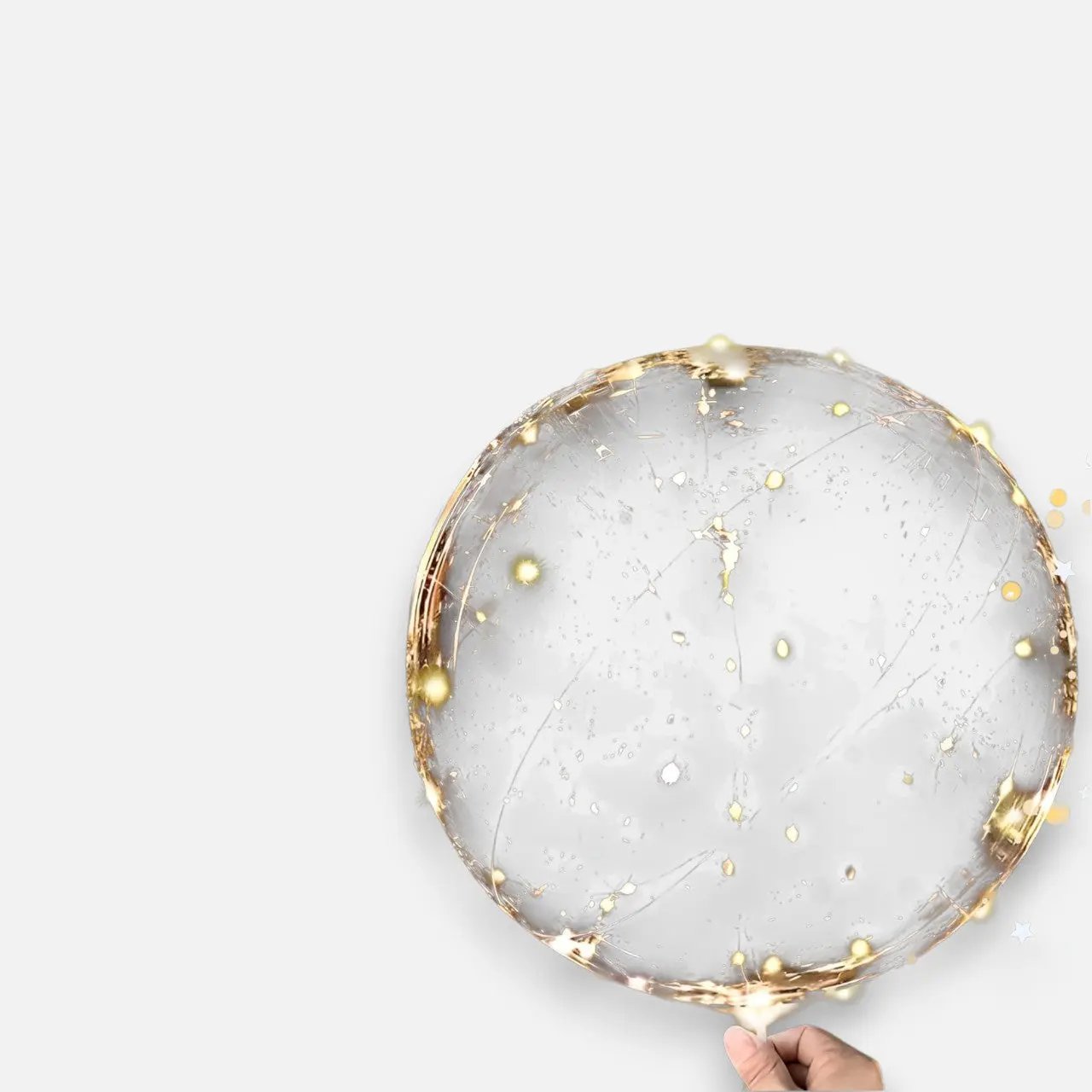 LED Balloons with Lights, Clear Balloon 45 cm, Set of 10 with Warm White Fairy Light Wire