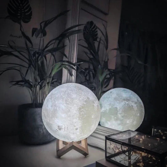 3D printed moon lamp | Portable LED night light for home decor | Touch control ambient lighting 1