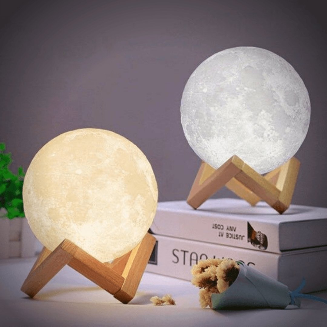 3D printed moon lamp | Portable LED night light for home decor | Touch control ambient lighting 8