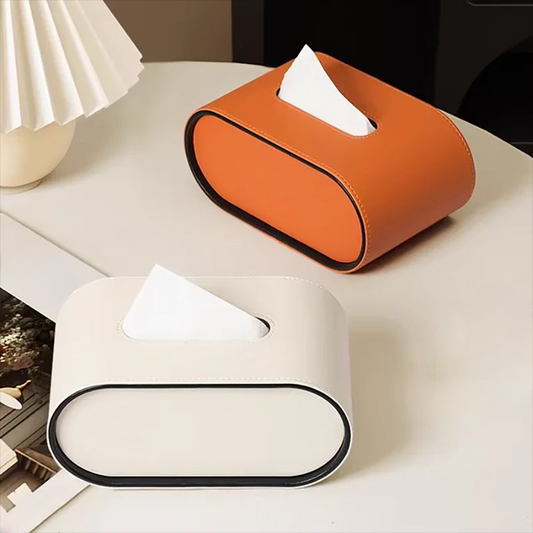 EliteLuxe – Stylish Leather Tissue Box with Timeless Elegance