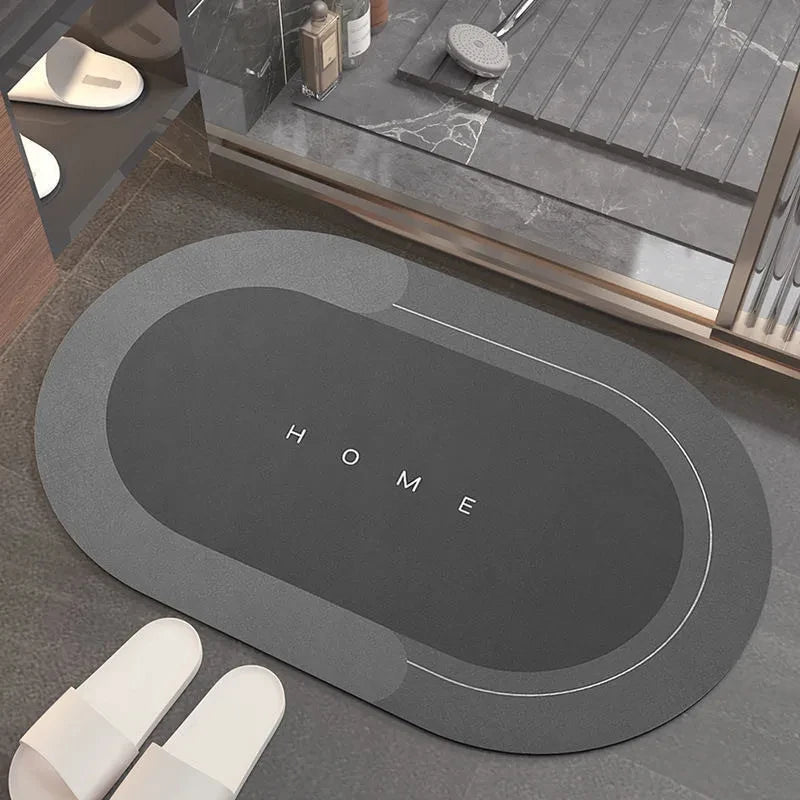 Quick-Dry Bath Mat, Non-Slip Absorbent Diatomite Bath Mat