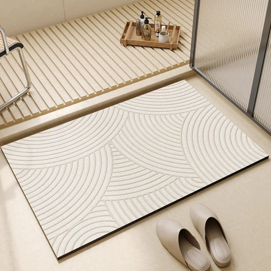 Bathroom mat | Quick-dry non-slip floor mat | Soft technology fleece for modern homes 1