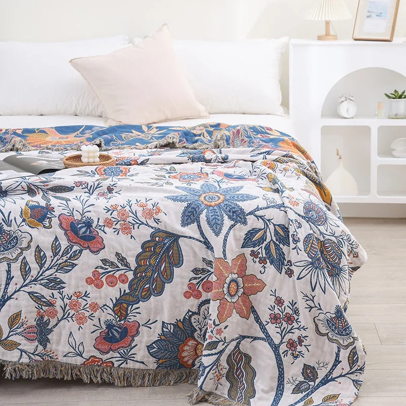 Cleo | Floral Cotton Throw 7