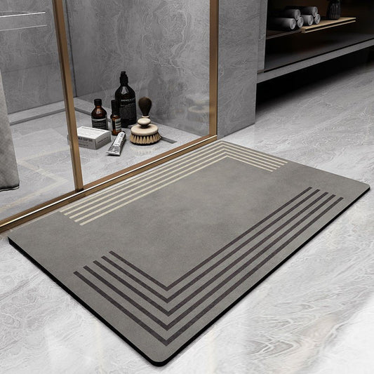 Quick-Dry Non-Slip Bath Mat, Soft Absorbent Microfiber Bathroom Mat