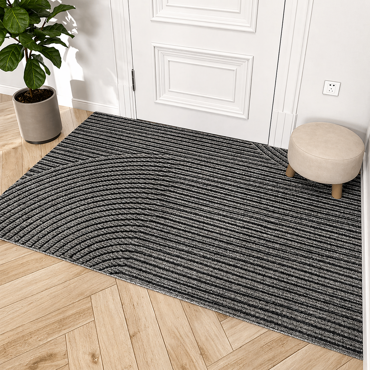 Durable polypropylene door mat | Modern non-slip indoor outdoor welcome mat 6