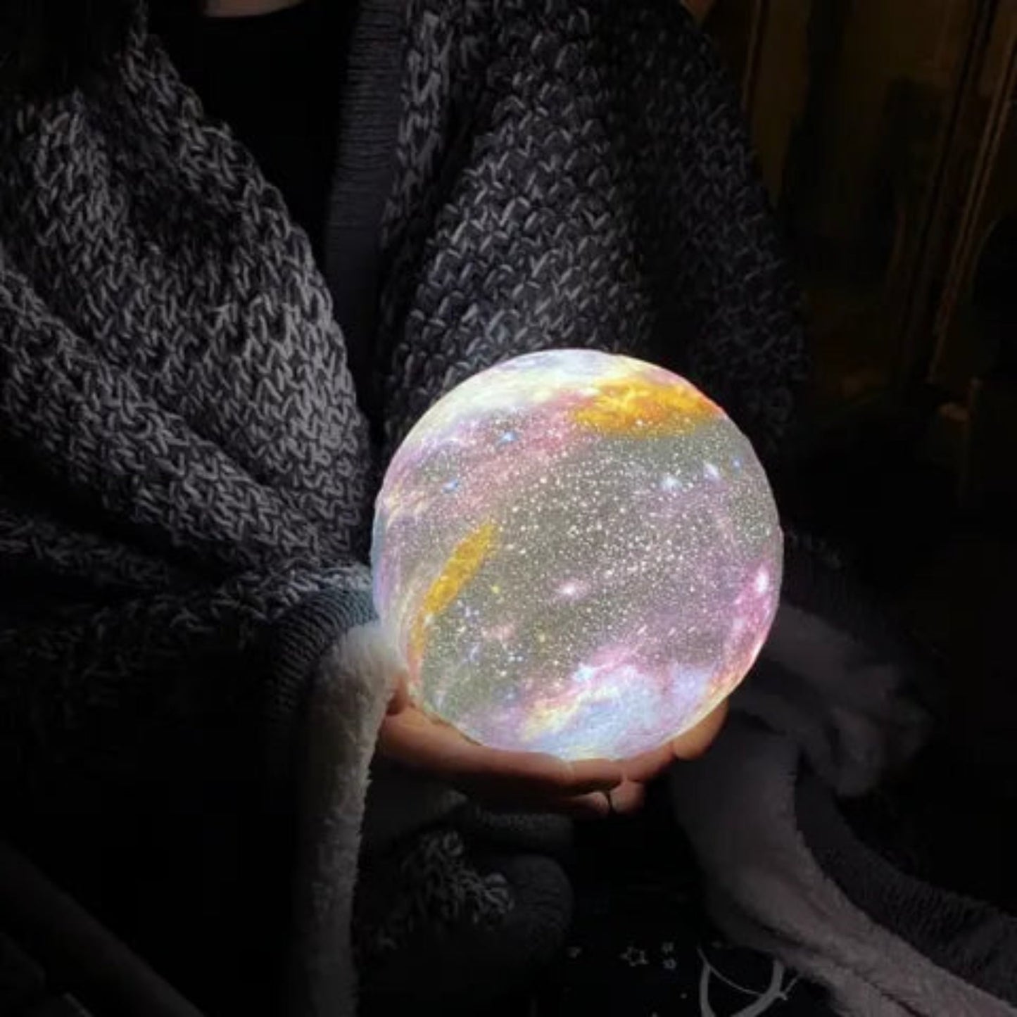 Home decor 3D printed moon lamp | Color-changing wireless night light with remote control 8