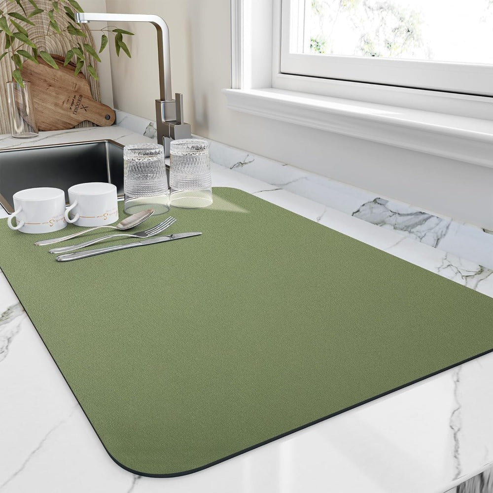 Kitchen super absorbent diatomite drying mat | Quick-dry dish drying solution 6