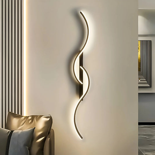Modern LED wall sconces | Stylish curved sconce light for ambient indoor lighting 1