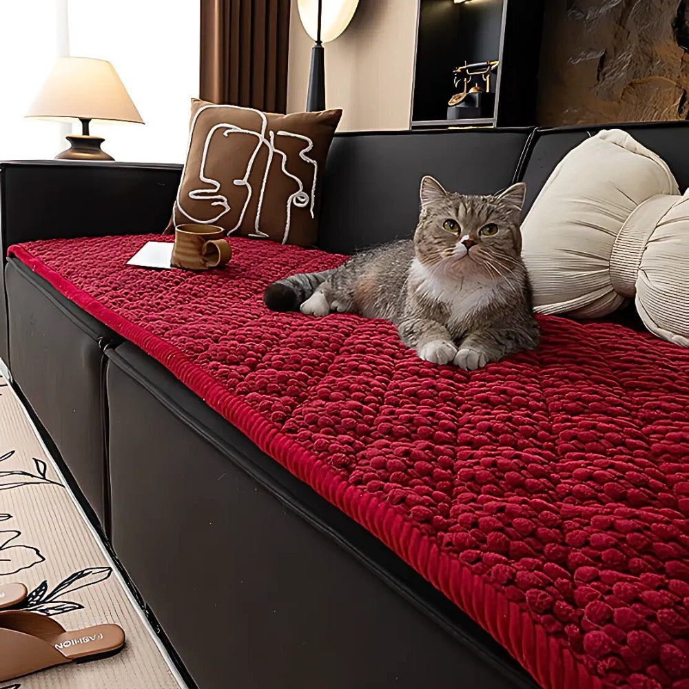 Pet sofa protector | Textured quilted couch cover for dogs and pets 7