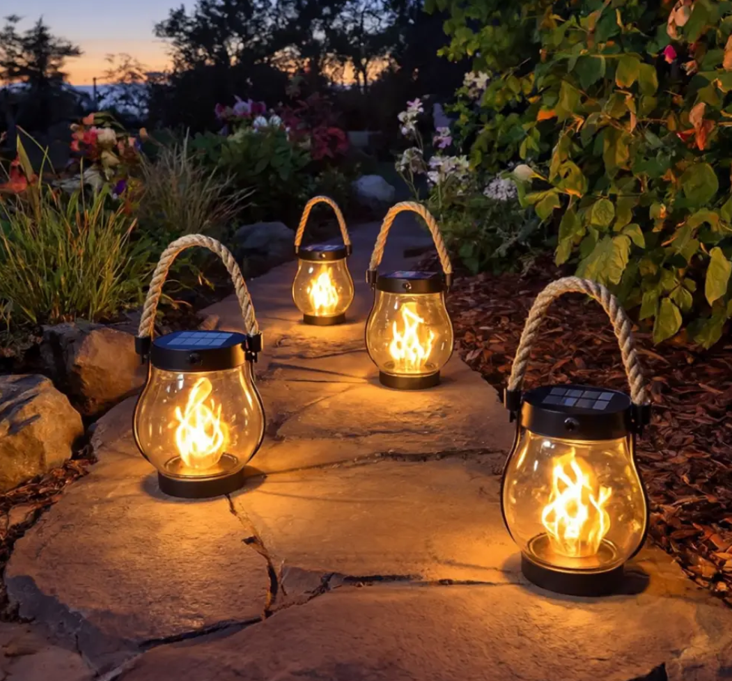 Portable USB rechargeable hemp rope lantern | Compact grey outdoor and indoor light 7