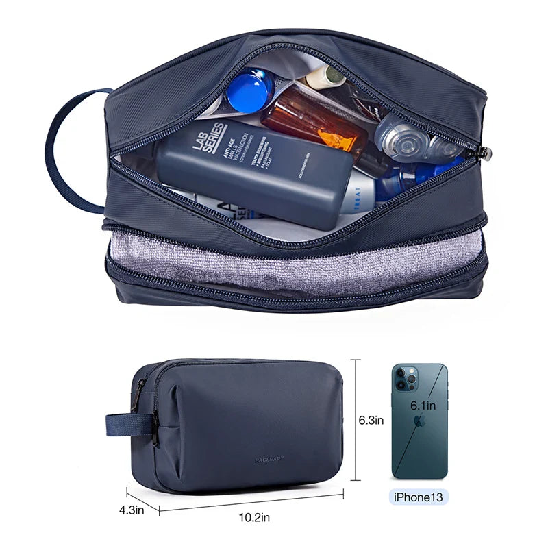Travel Companion | Waterproof Travel Makeup Bag with Multiple Pockets | Lightweight Organizer for Toiletries and Cosmetics 10