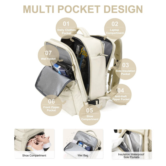 Versatile Travel Backpack | Waterproof Design with USB Port & Anti-Theft Features | Stylish Carry On Backpack for Women 1