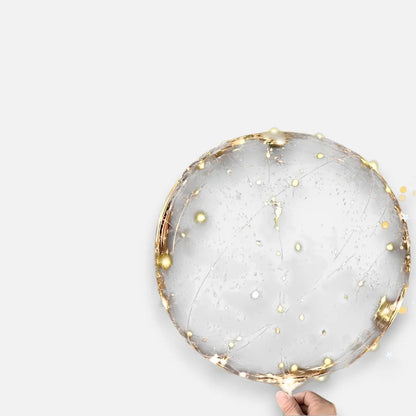 LED Balloons with Lights, Clear Balloon 45 cm, Set of 10 with Warm White Fairy Light Wire
