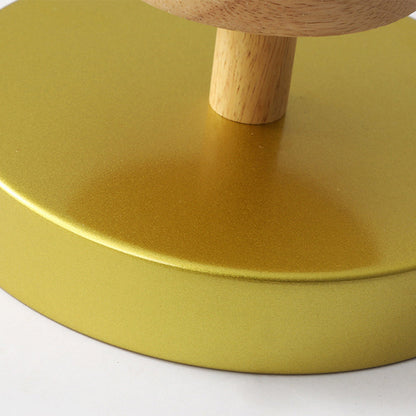 Scandinavian Ceiling Lamp with Wooden Base & Soft Pastel Design