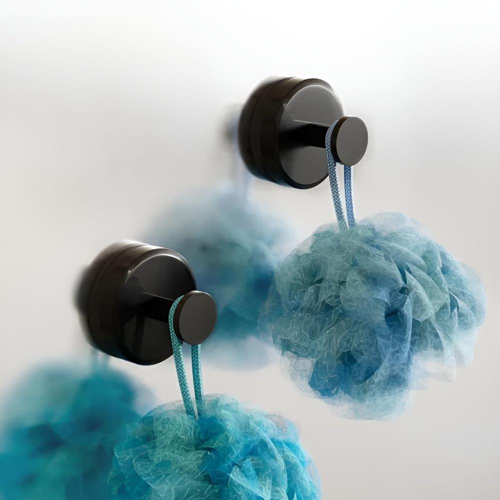 Grip Lock Shower Hooks, No-Drill Suction Mount