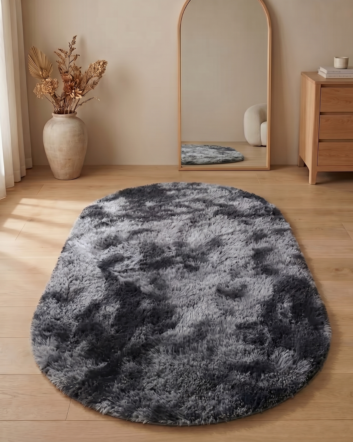 Soft Plush Shag Area Rug - Non-Slip and Machine Washable, 120 cm