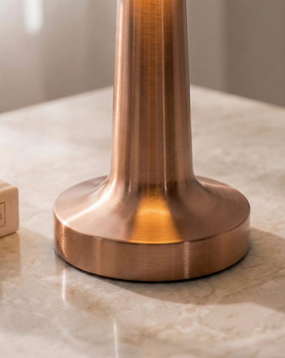 Modern Cordless Table Lamp – Rechargeable LED – Metal Finish