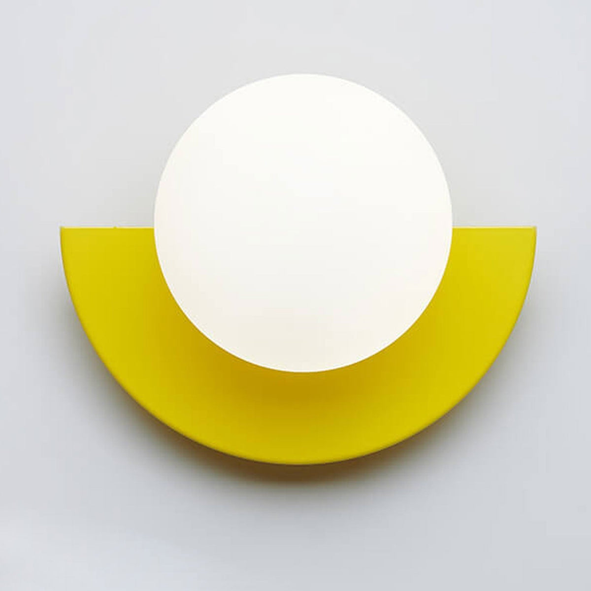 Spherical Glass Wall Sconce, Colorful Semicircle Design