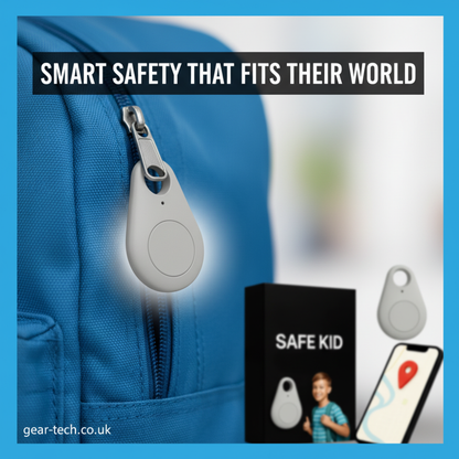 Kids GPS Tracker, Waterproof, Real-Time Location & SOS Alarm, Compact with Carry Pouch