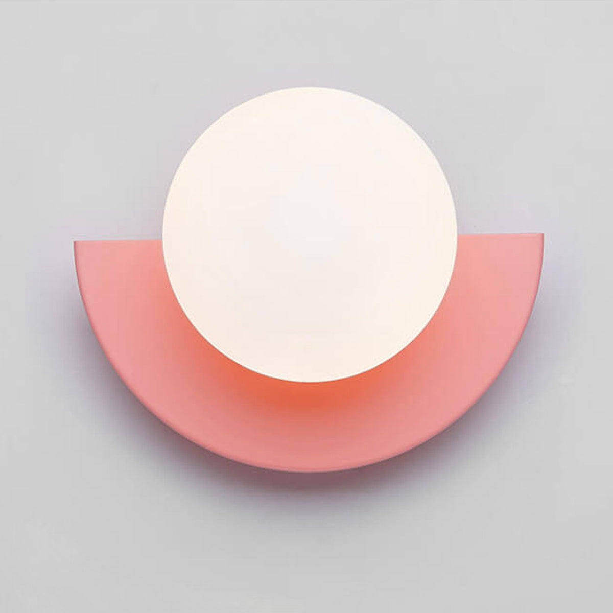 Spherical Glass Wall Sconce, Colorful Semicircle Design