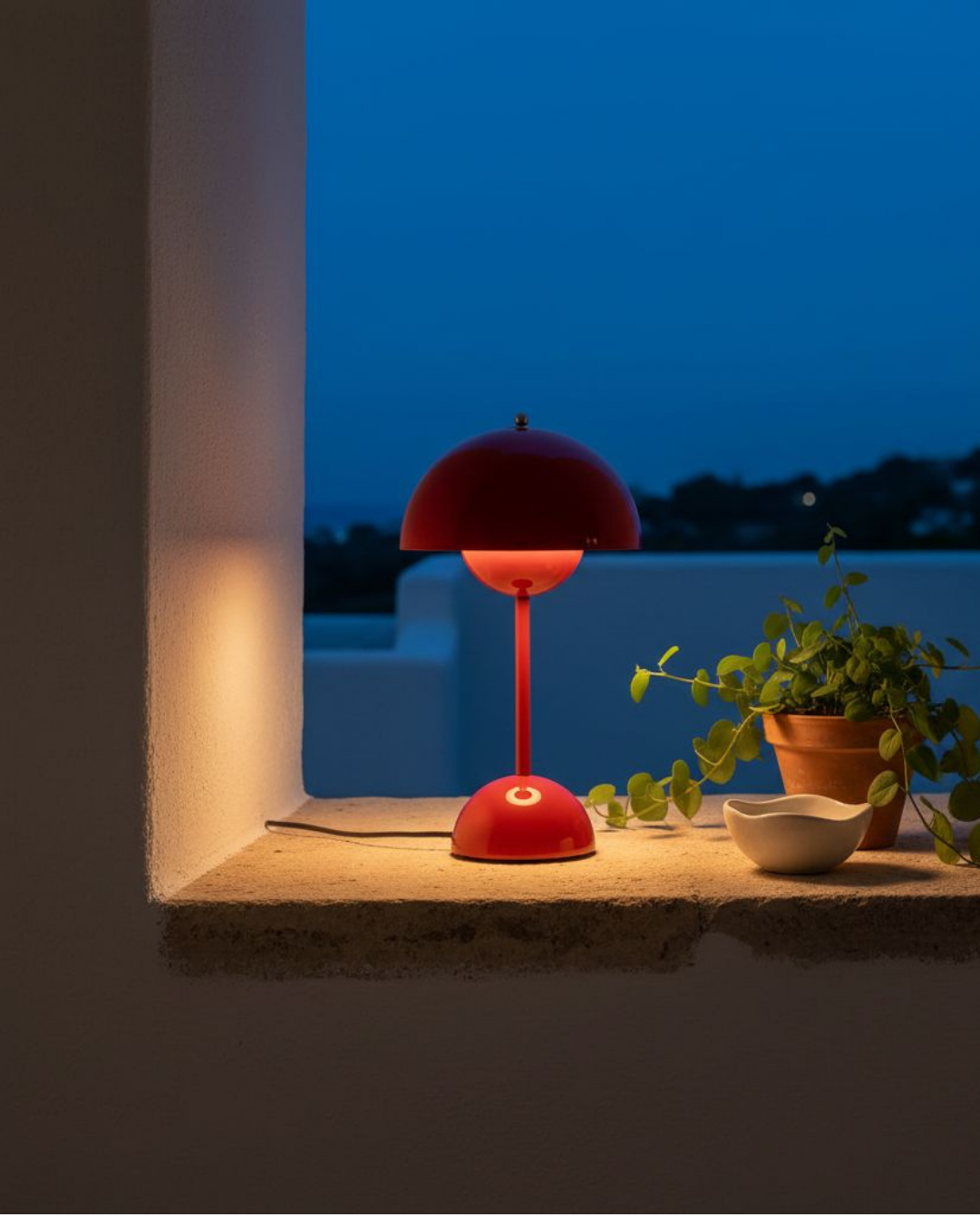 Rechargeable Table Lamp Scandinavian - Cordless Touch Dimmable, 28 cm - Grey