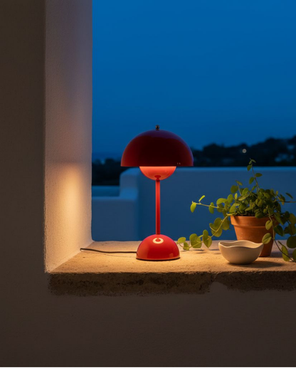Rechargeable Table Lamp Scandinavian - Cordless Touch Dimmable, 28 cm - Grey
