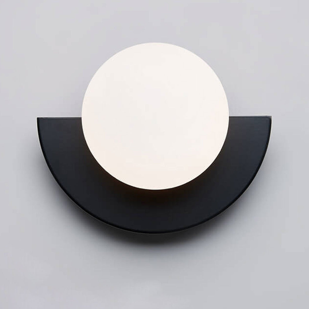 Spherical Glass Wall Sconce, Colorful Semicircle Design