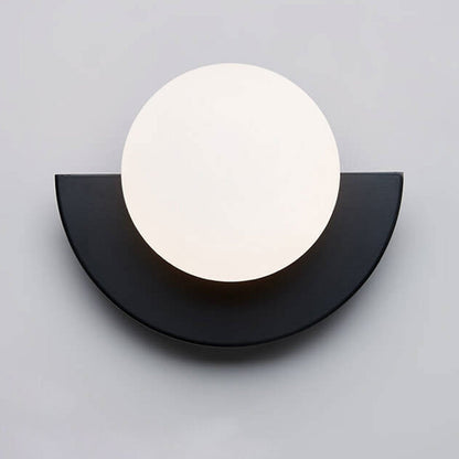 Spherical Glass Wall Sconce, Colorful Semicircle Design