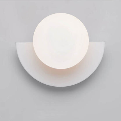 Spherical Glass Wall Sconce, Colorful Semicircle Design