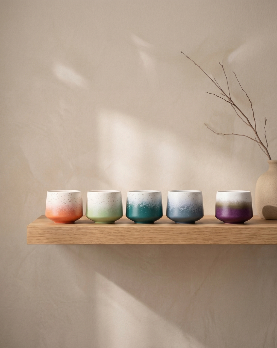 Ceramic Mug 200 mL – Sky Blue Coffee Mug & Tea Mug - Orange