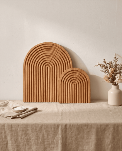 Cove Wooden Rainbow Wall Decor Set - Boho Geometric Wall Decor - Rainbow Arches