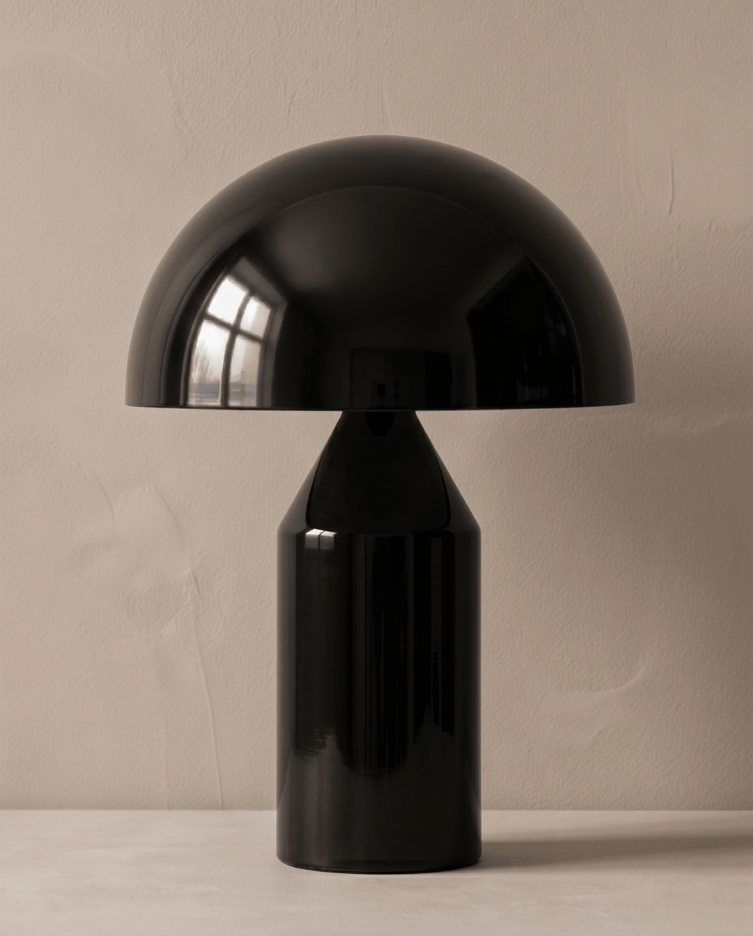 Lune Mushroom-Shaped Aluminum Table Lamp | Mushroom Lamp Black - 50x37cm