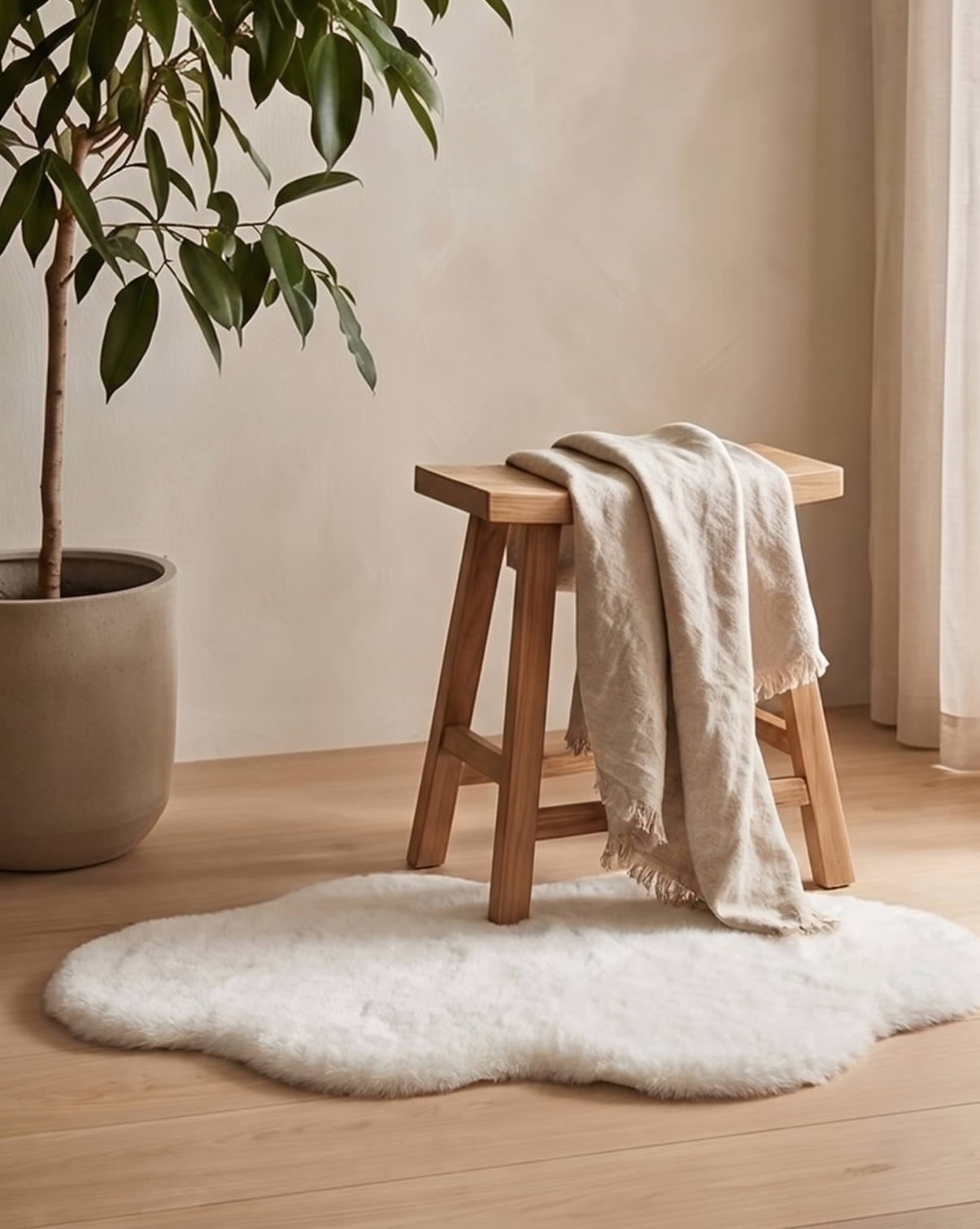 Mist Cloud-Shaped Fluffy Area Rug in Grey Plush Polyester