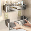 Self Adhesive Aluminum Bathroom Shelf Organizer