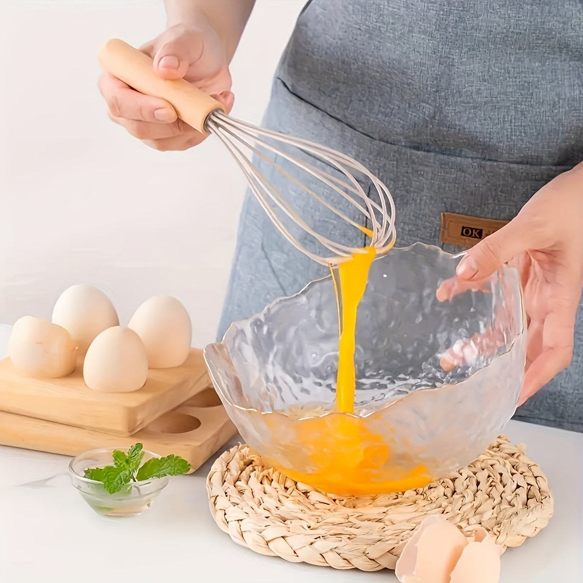 12-Piece Kitchen Utensil Set, Silicone with Wood Accent, Heat-Resistant to 230°C, Non-Stick