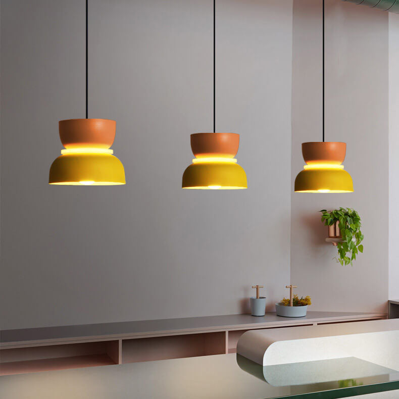 Nordic Macaron LED Pendant Light, Colorful Glass