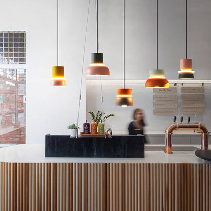 Nordic Macaron LED Pendant Light, Colorful Glass