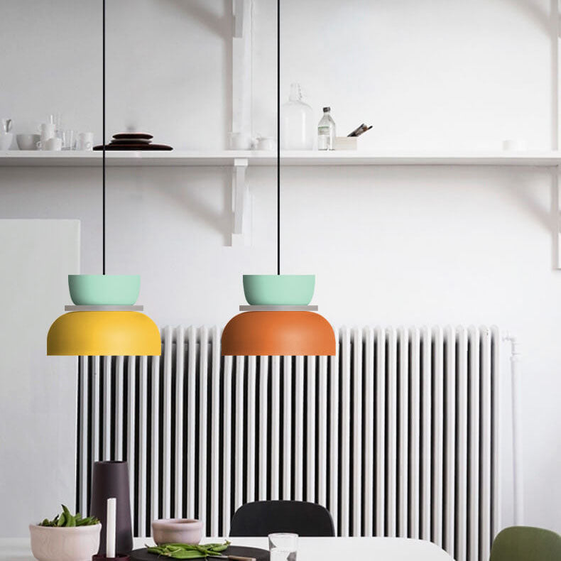 Nordic Macaron LED Pendant Light, Colorful Glass