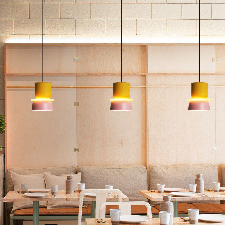 Nordic Macaron LED Pendant Light, Colorful Glass