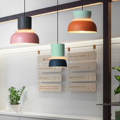 Nordic Macaron LED Pendant Light, Colorful Glass