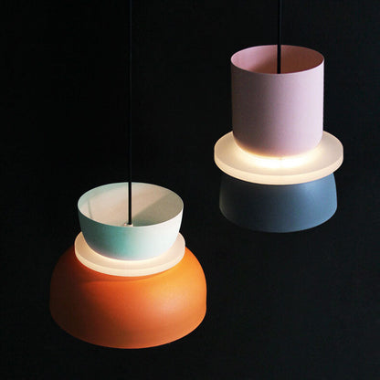 Nordic Macaron LED Pendant Light, Colorful Glass