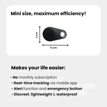 Kids GPS Tracker, Waterproof, Real-Time Location & SOS Alarm, Compact with Carry Pouch