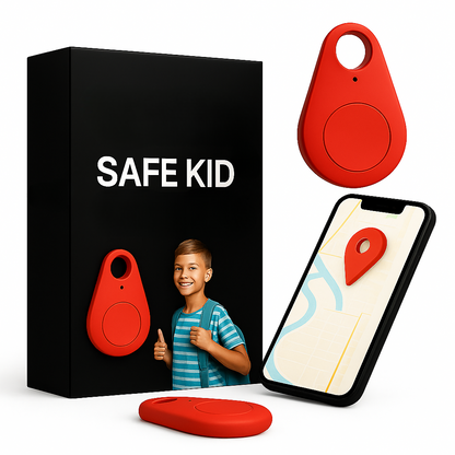 Kids GPS Tracker, Waterproof, Real-Time Location & SOS Alarm, Compact with Carry Pouch