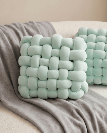 Knot Pillow Soft Geometric Design Decorative Cushion Plush, 30 x 30 cm