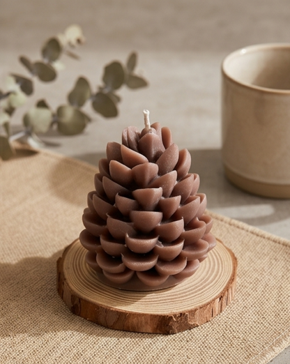 Scented Candle with Rose Scent in Soy Wax - Brown