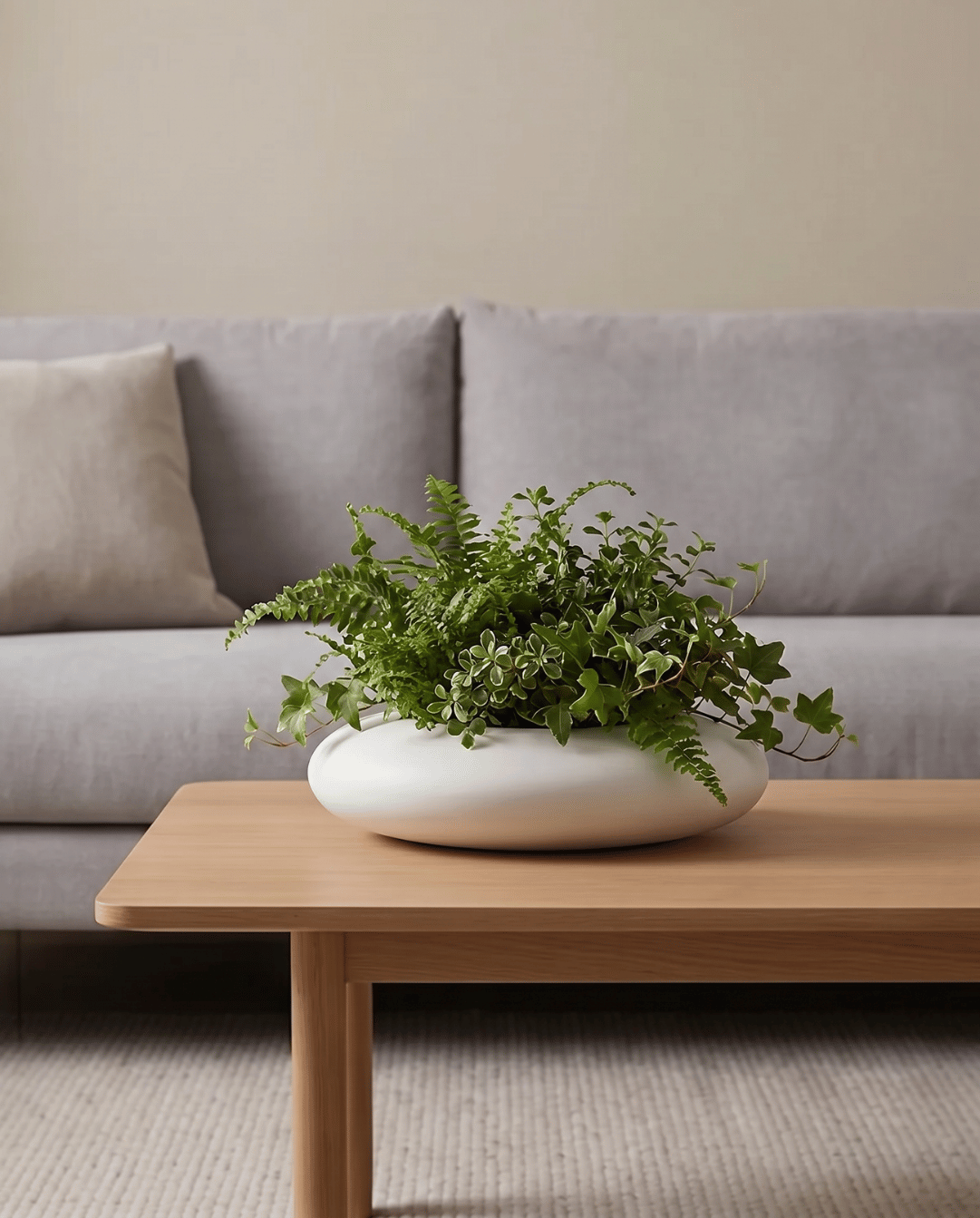 Plant Pot Ceramic Oval Designer Planter, 21 cm - Black