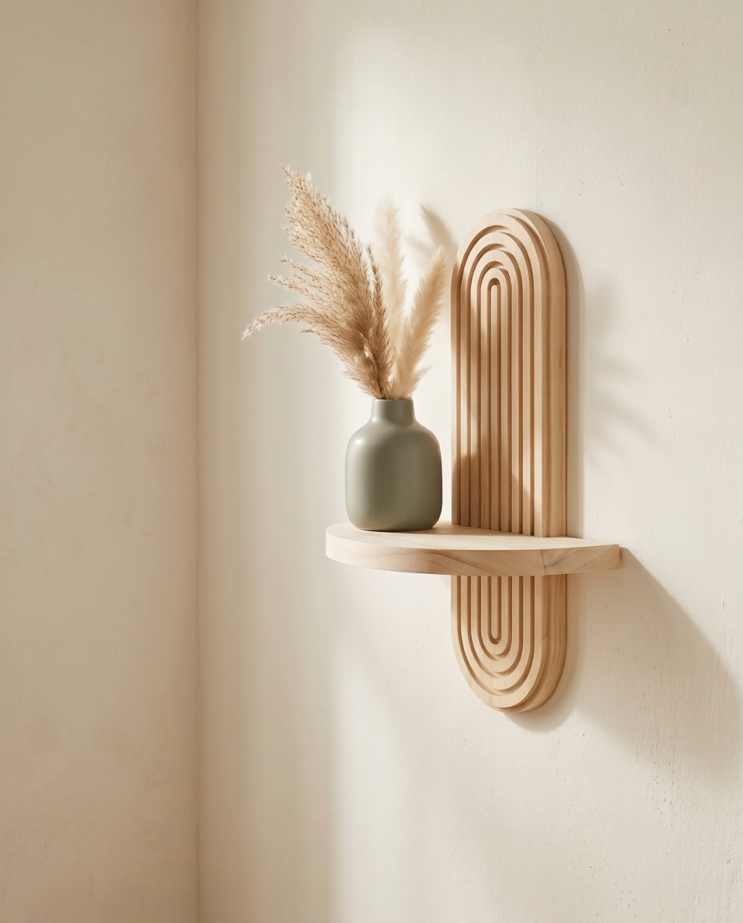Cove Floating Wall Shelf Set of 2 Boho Style, 30 cm