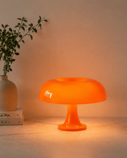 Mushroom Table Lamp - Retro Design, 32 cm - White