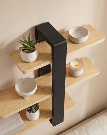 Wall Shelf Wood – Organic Design | Bamboo Wall Shelf Minimalist