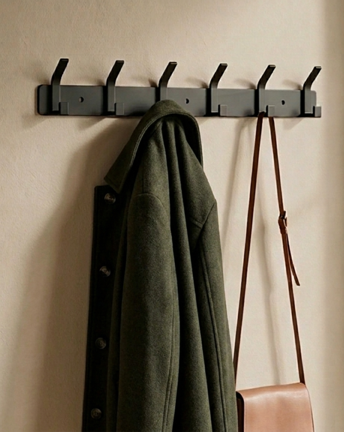 Wall Hooks Aluminum – 3, 4, 5, or 6 Hooks | Bathroom Towel Hooks